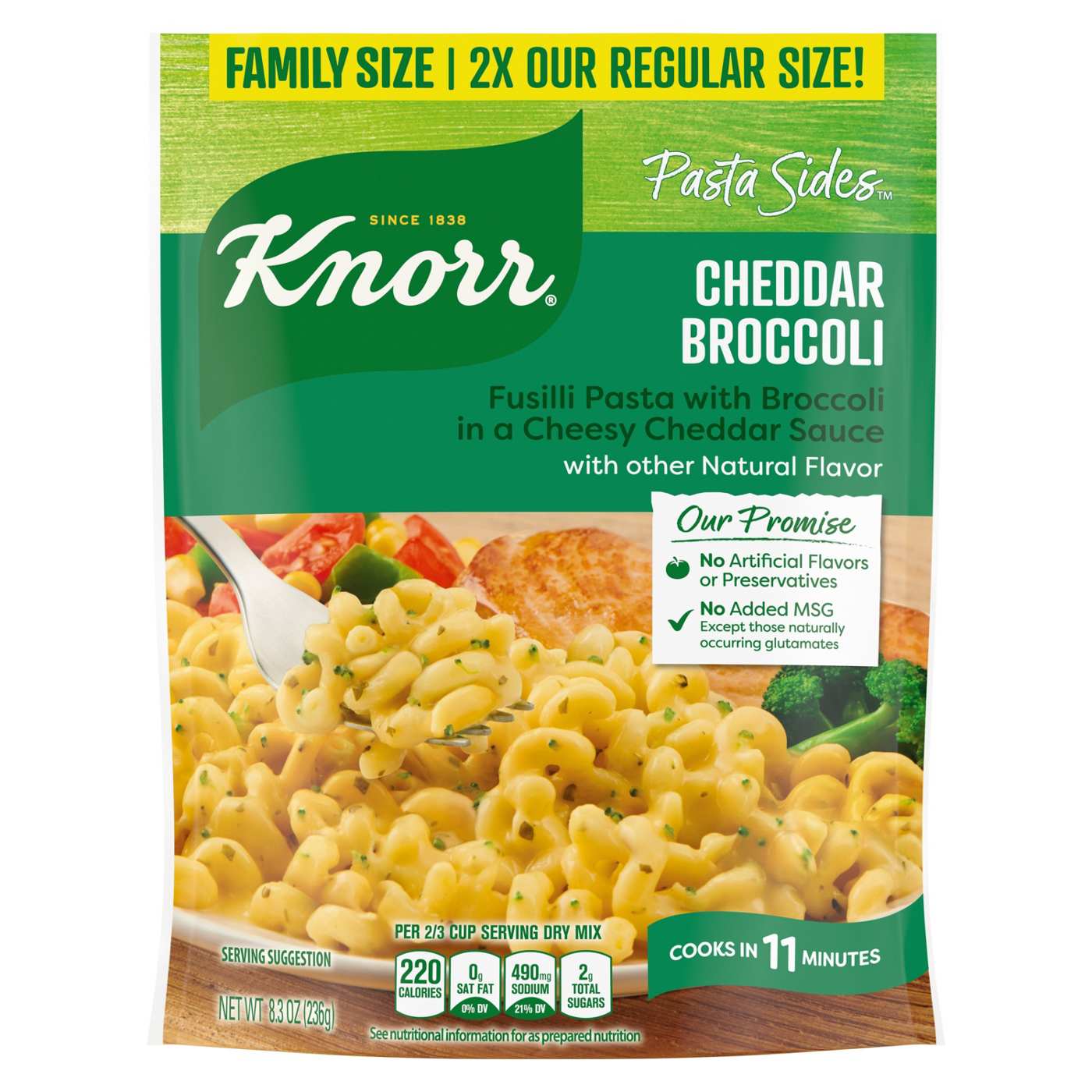 Knorr Pasta Sides Cheddar Broccoli Family Size; image 1 of 3
