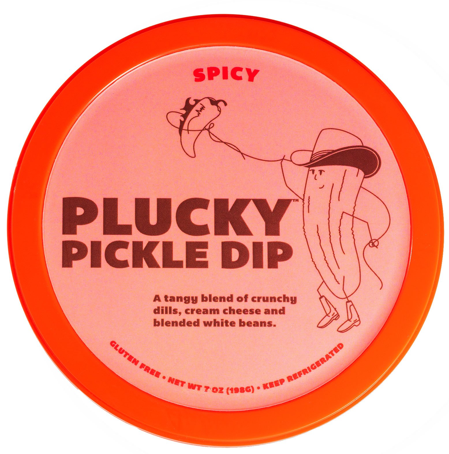Plucky Pickle Dip Spicy, 7 oz