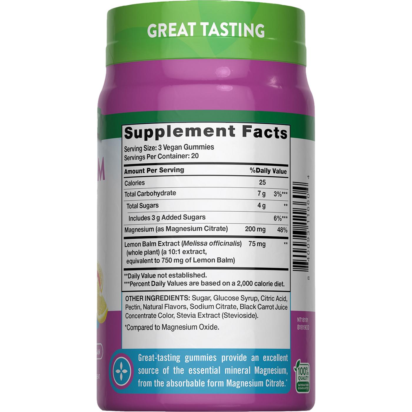 Nature's Truth Enhanced Absorption Magnesium Gummies - 200 mg; image 4 of 4