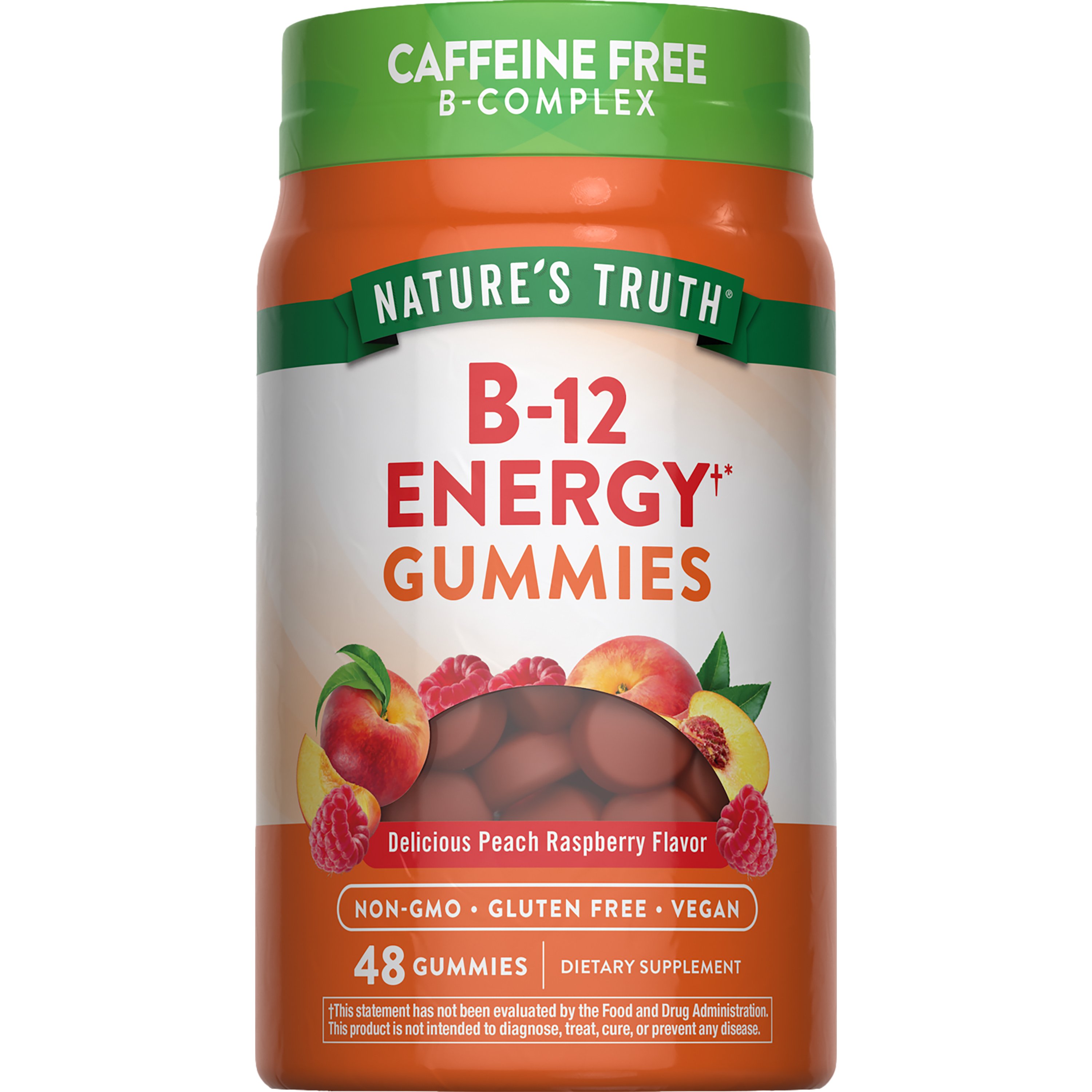 Nature's Truth B-12 Energy Gummies - Peach Raspberry, 48 ct