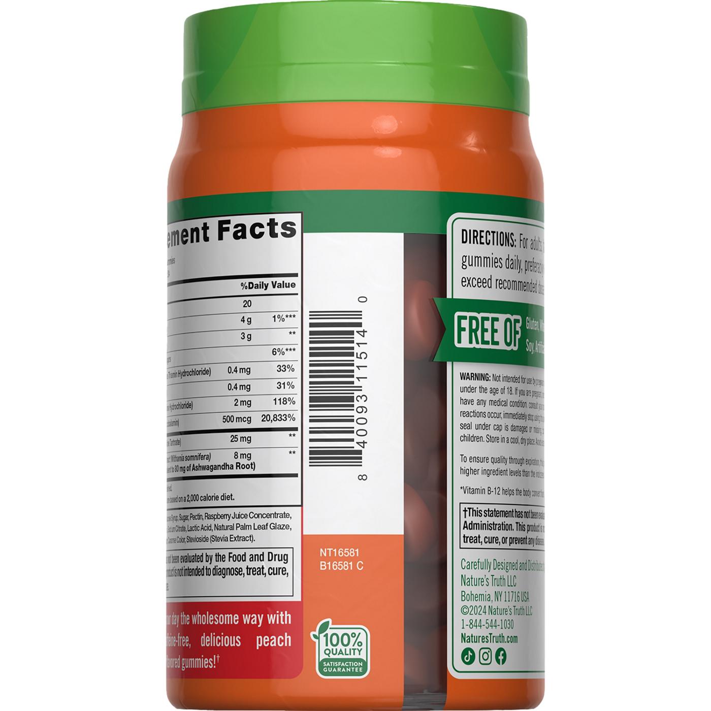 Nature's Truth Vitamins B12 Energy + Ashwagandha Gummies Shop Herbs