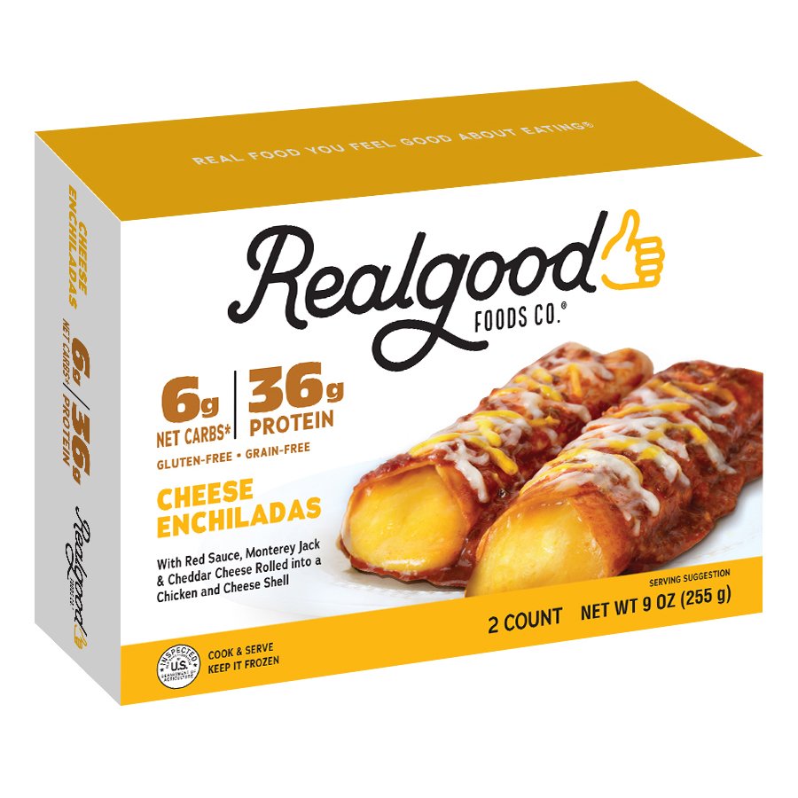 Realgood Foods Co. Frozen Chicken & Cheese Enchiladas Shop Entrees