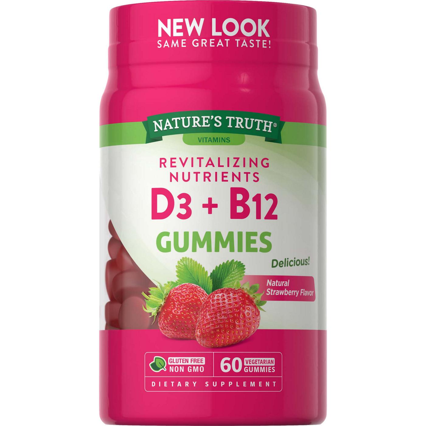 Nature's Truth Vitamins Revitalizing Nutrients D3 + B12 Gummies; image 1 of 4
