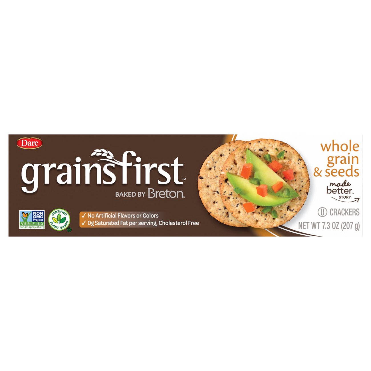 Dare Grains First Whole Grain & Seeds Crackers Shop Crackers