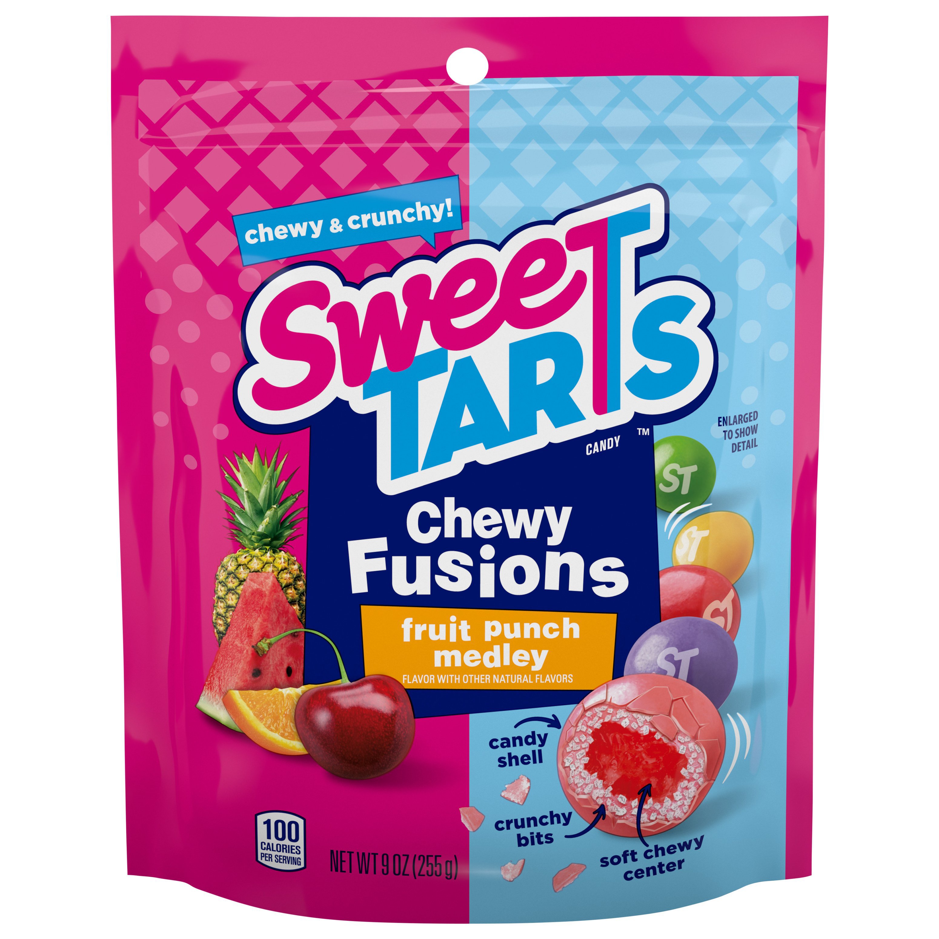 SweeTARTS Chewy Fusions Fruit Punch Medley Candy, 9 oz | Low