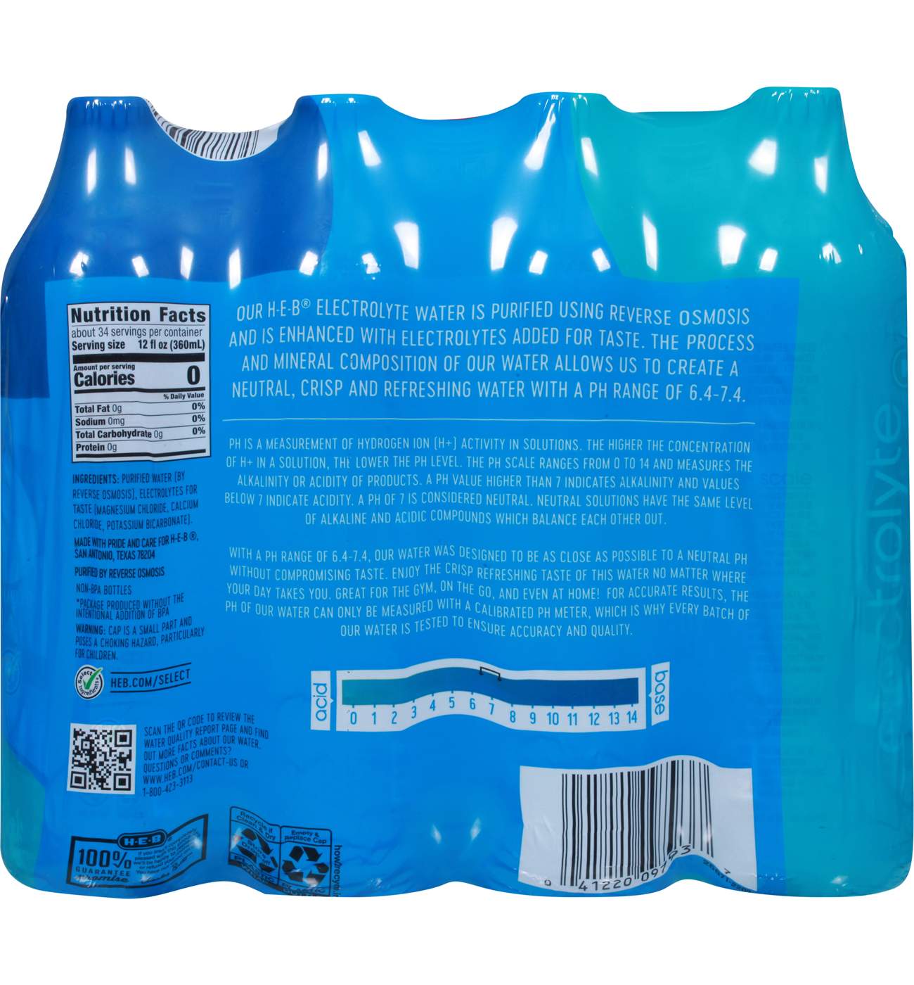 H-E-B Electrolyte Water 12 pk Bottles - Texas-Size Pack; image 2 of 6