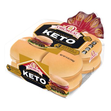 Oroweat Superior Keto Plain Hamburger Buns, 8 ct