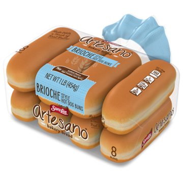 Sara Lee Artesano Brioche Hot Dog Buns, 8 ct