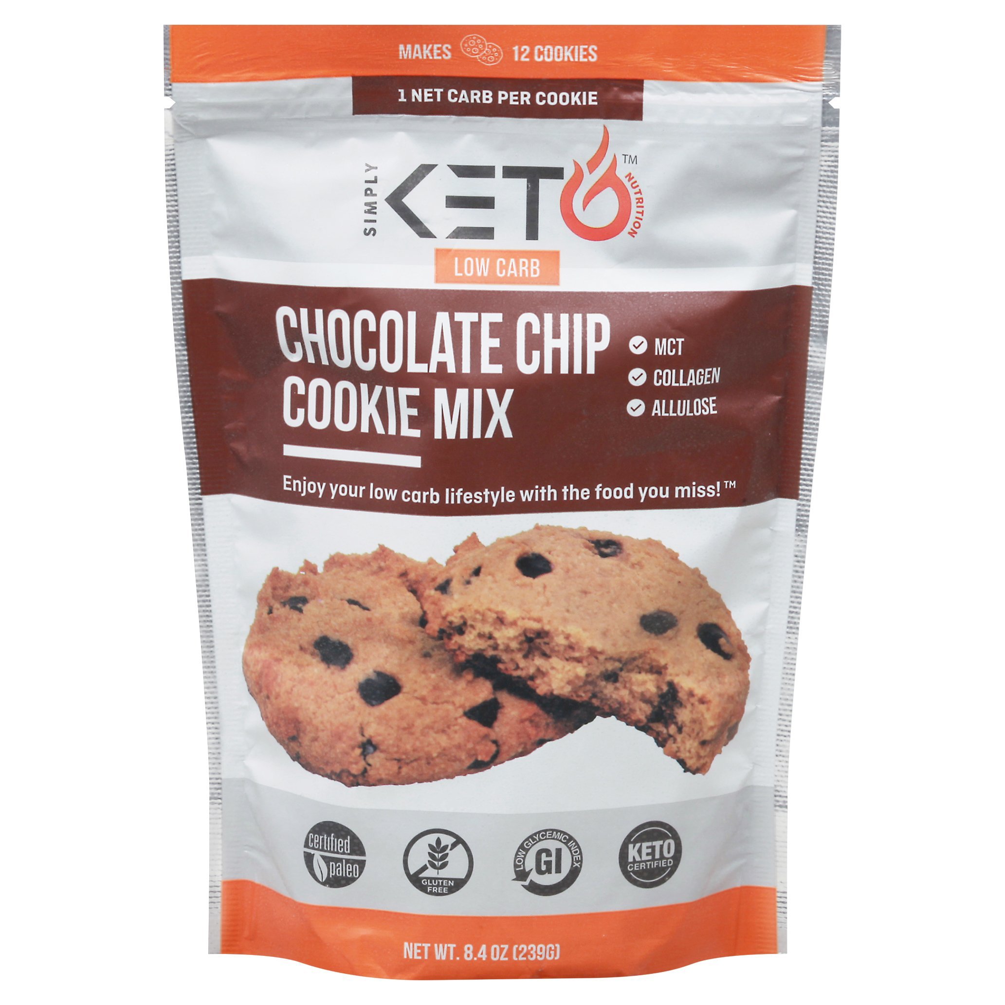 Simply Keto Nutrition Low Carb Chocolate Chip Cookie Mix Shop Baking