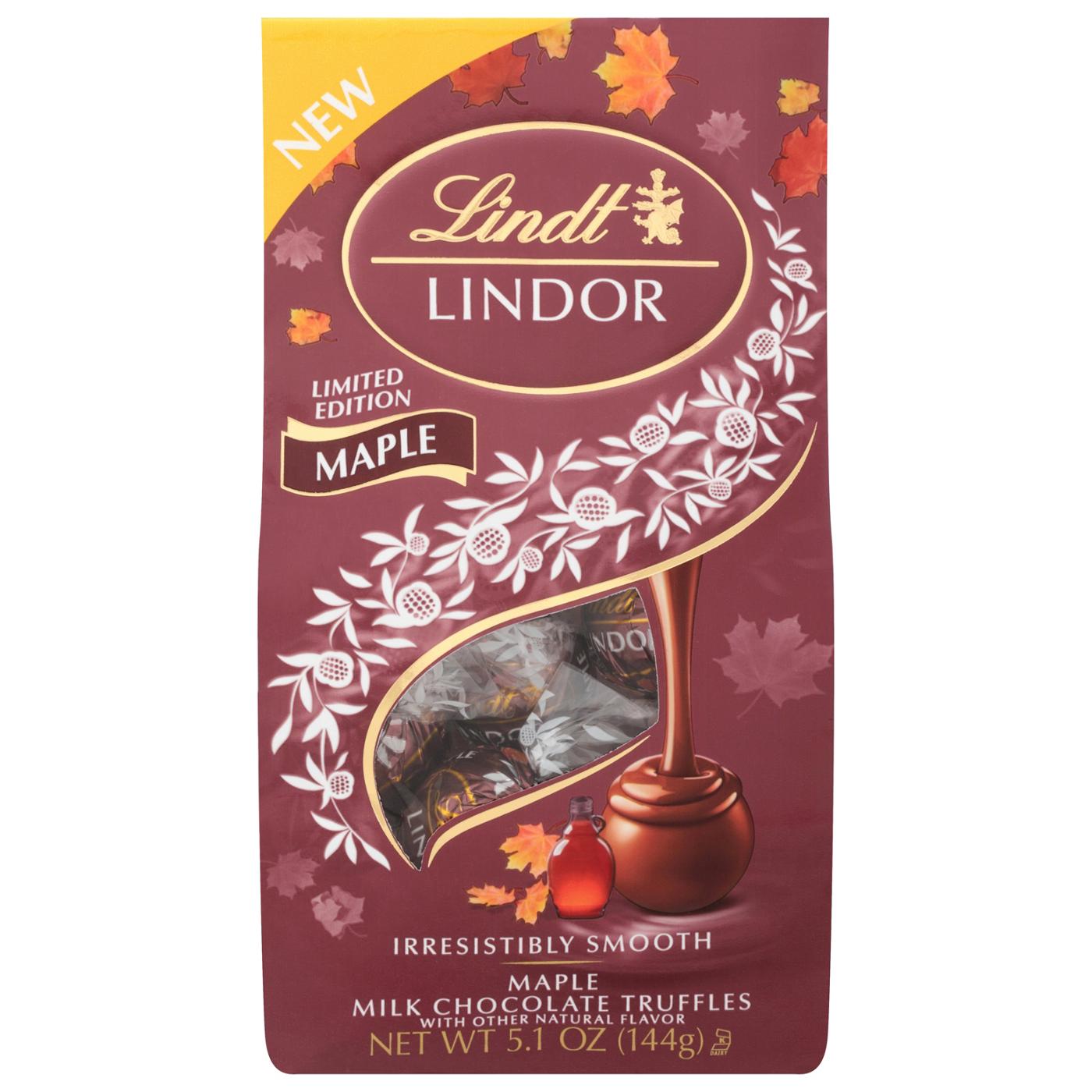 Lindt Lindor Maple Milk Chocolate Truffles Shop Candy at H E B Lindt Lindor Maple Milk Chocolate Truffles Shop Candy at H E B