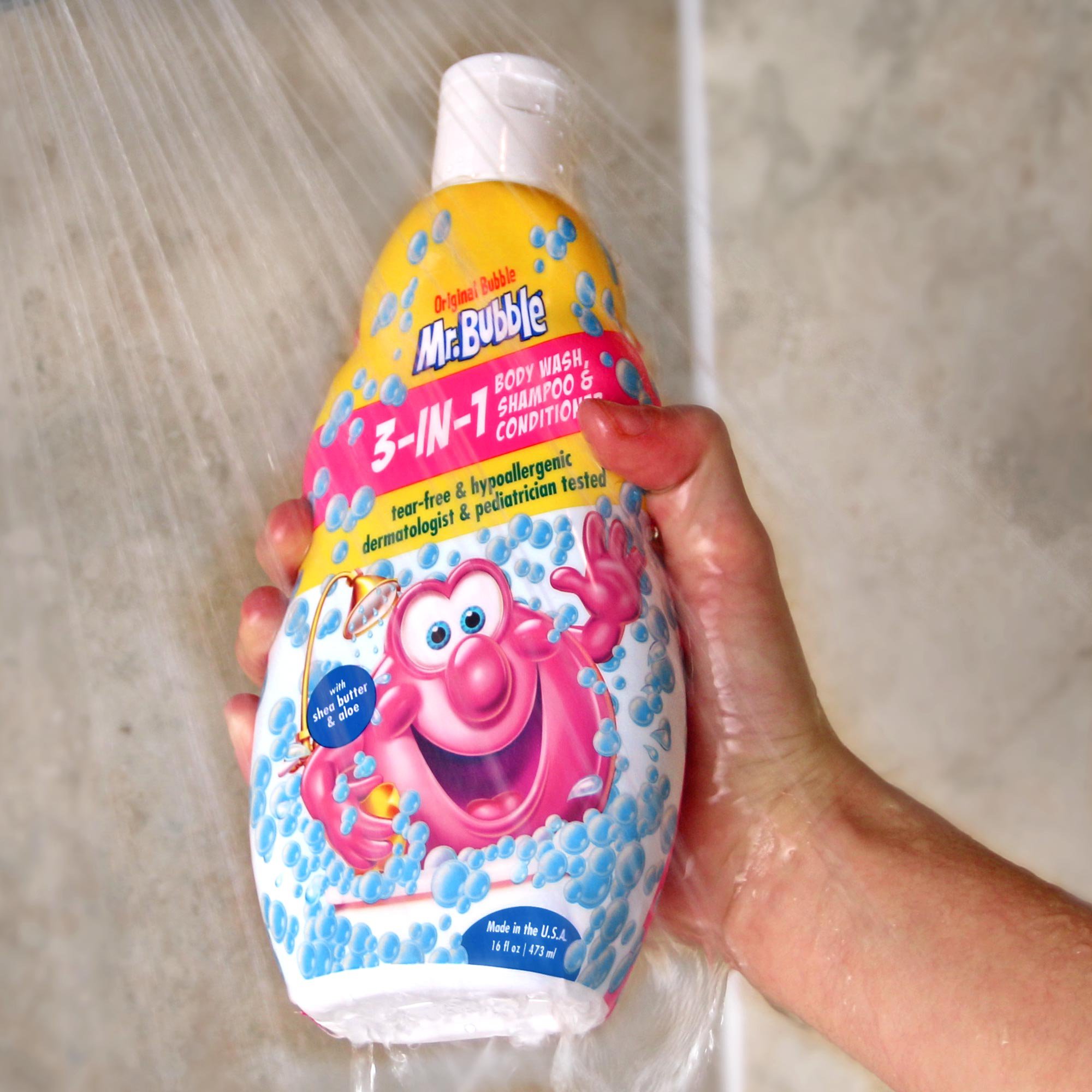 Mr. Bubble 3 in 1 Body Wash, Shampoo and Conditioner 16 oz