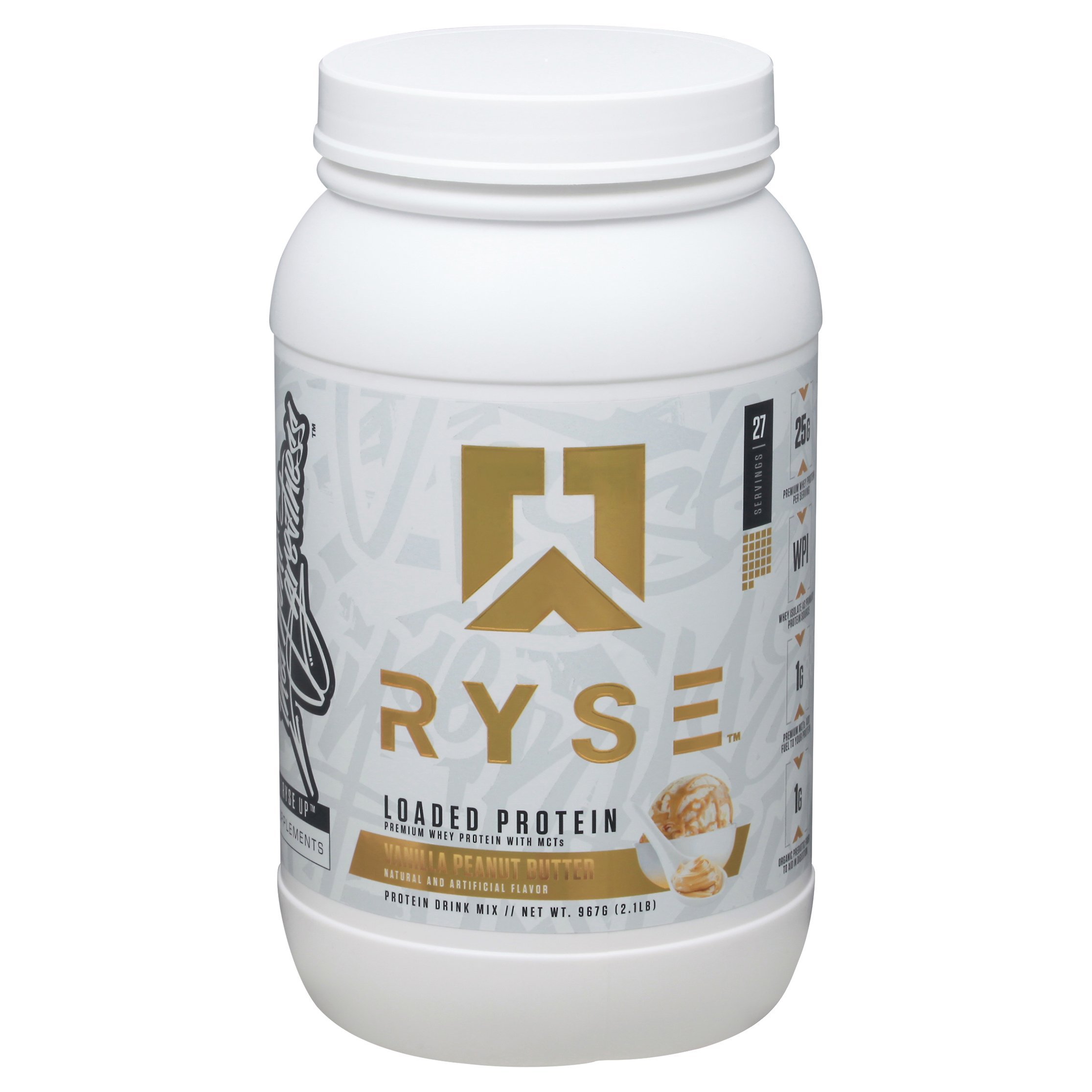 Ryse Protein Drink Mix, Vanilla Peanut Butter, Loaded Protein - 967 g