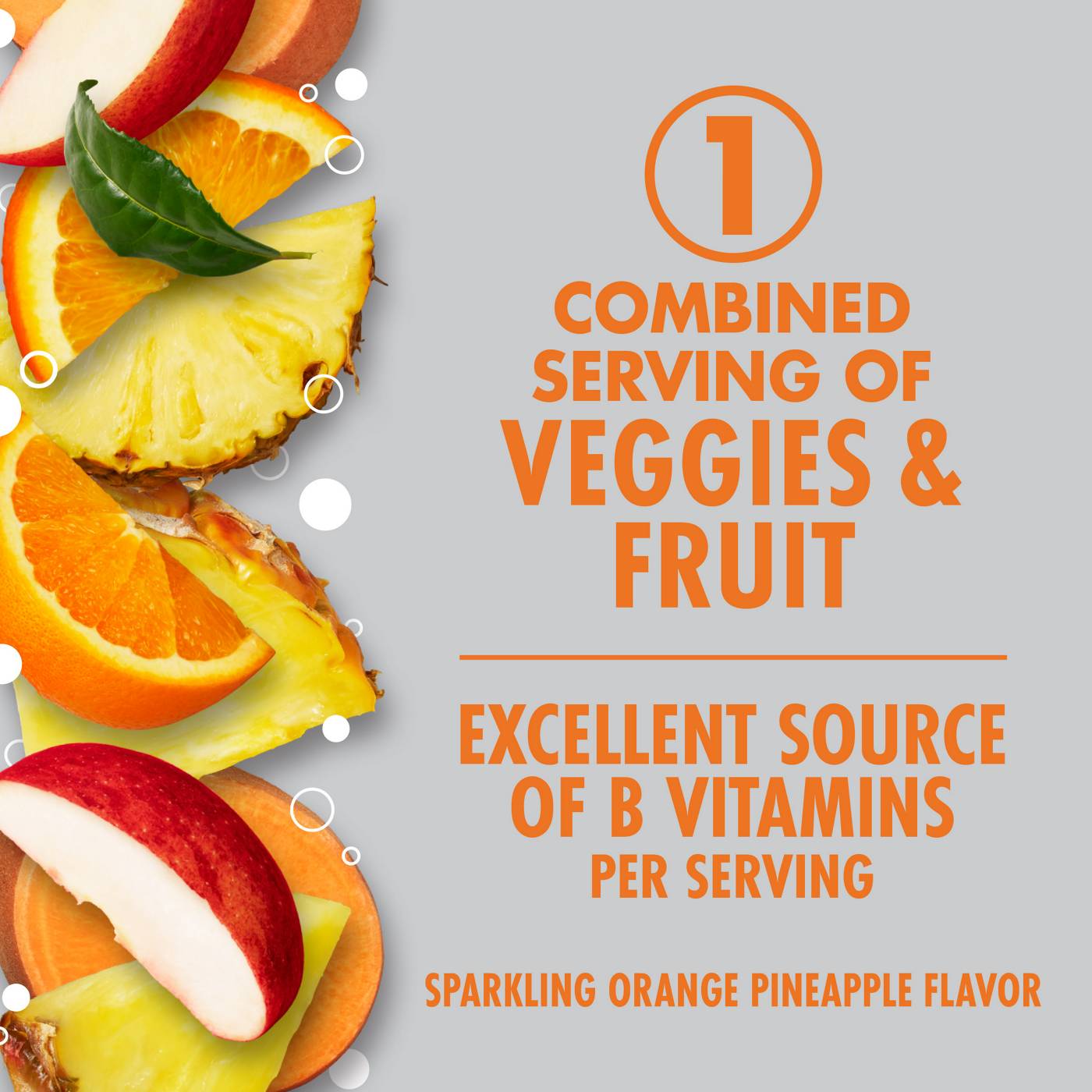 V8 Plus Sparkling Energy Orange Pineapple Beverage Blend 11.15 oz Cans; image 3 of 3