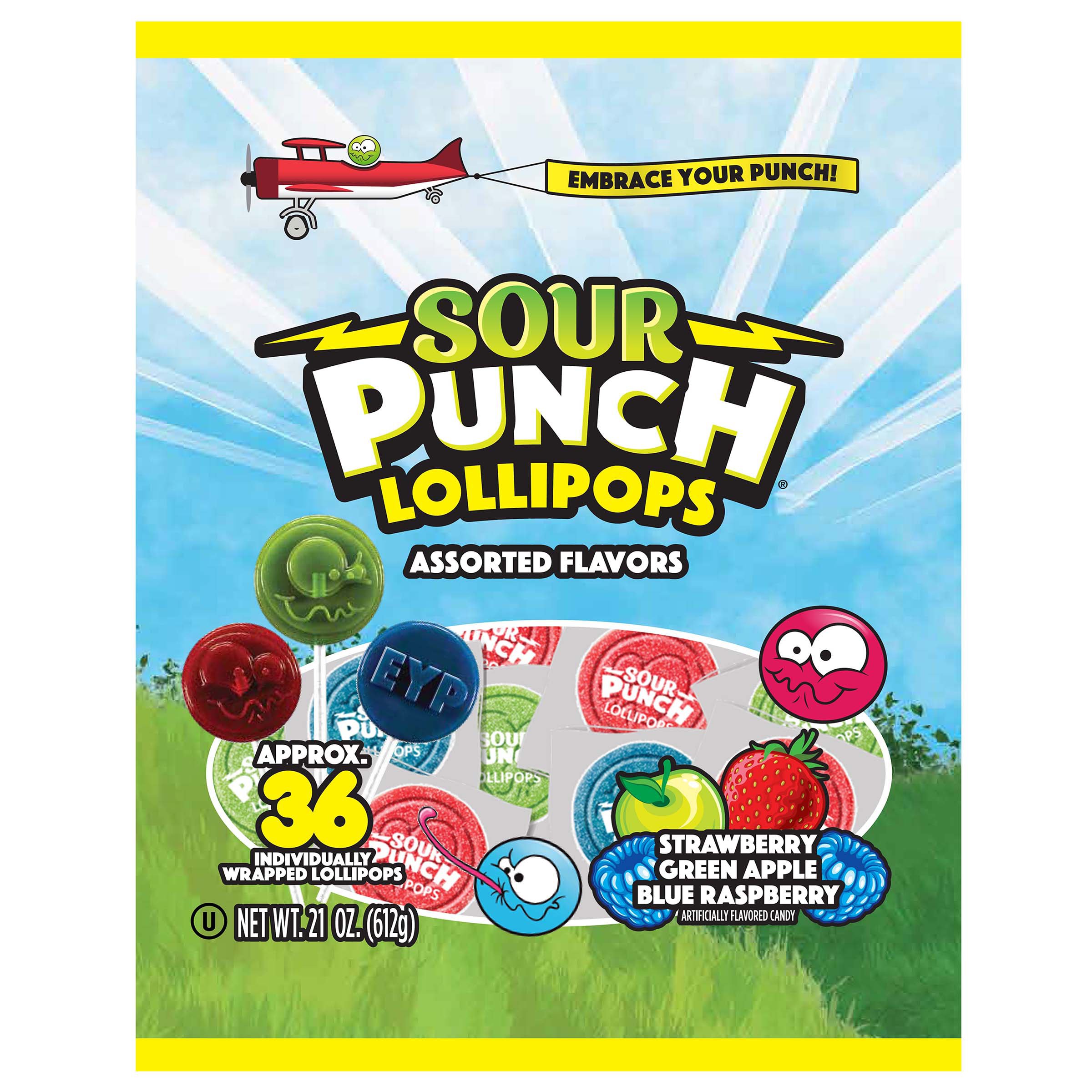 Adams & Brooks Sour Punch Lollipops - Assorted Flavors - Shop Snacks & Candy At H-E-B