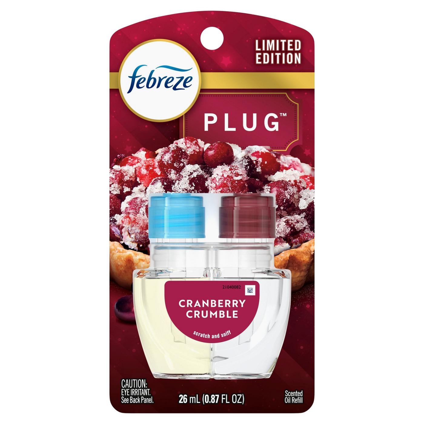 Febreze Odor-Fighting Fade Defy PLUG Air Freshener Oil Refill - Cranberry Crumble; image 1 of 2