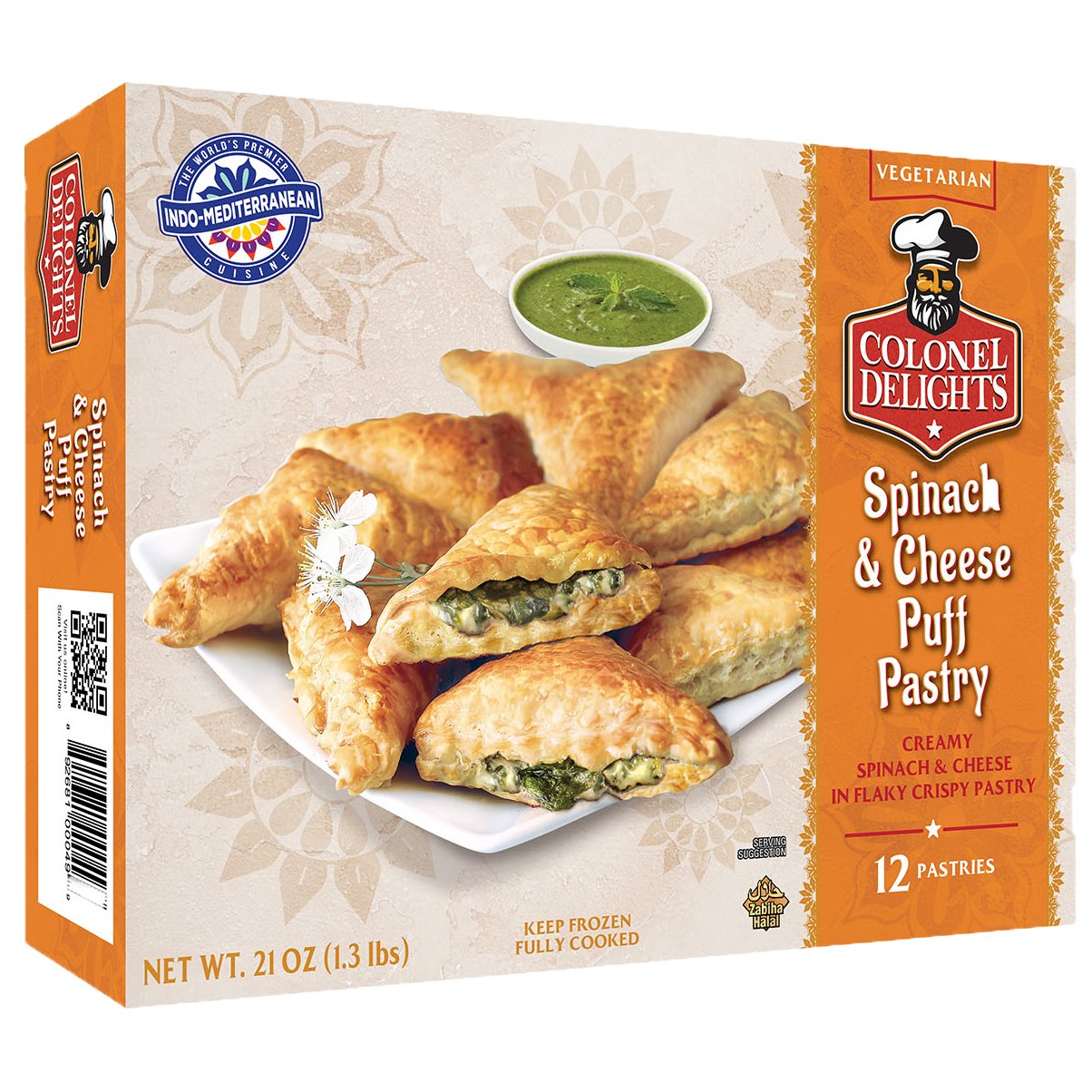Colonel Kababz Spinach and Cheese Puff Pastry Shop Entrees & sides at