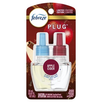 Febreze Odor-Fighting Fade Defy PLUG Air Freshener Oil Refill - Baked Cinnamon Apples
