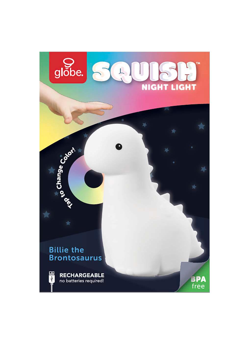 Globe Squish Billie Brontosaurus Silicone Color Changing Light; image 1 of 2