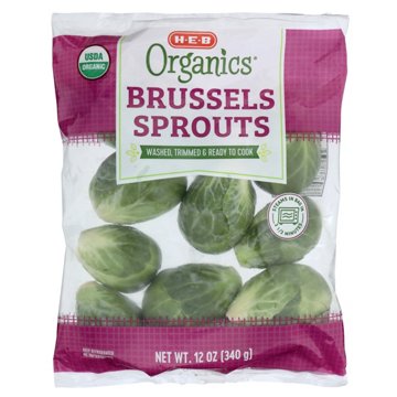 H-E-B Organics Fresh Steamable Brussels Sprouts, 12 oz