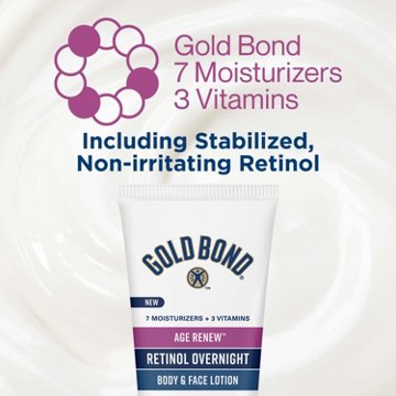 Gold Bond Age Renew Retinol Overnight Body & Face Lotion, 7 oz