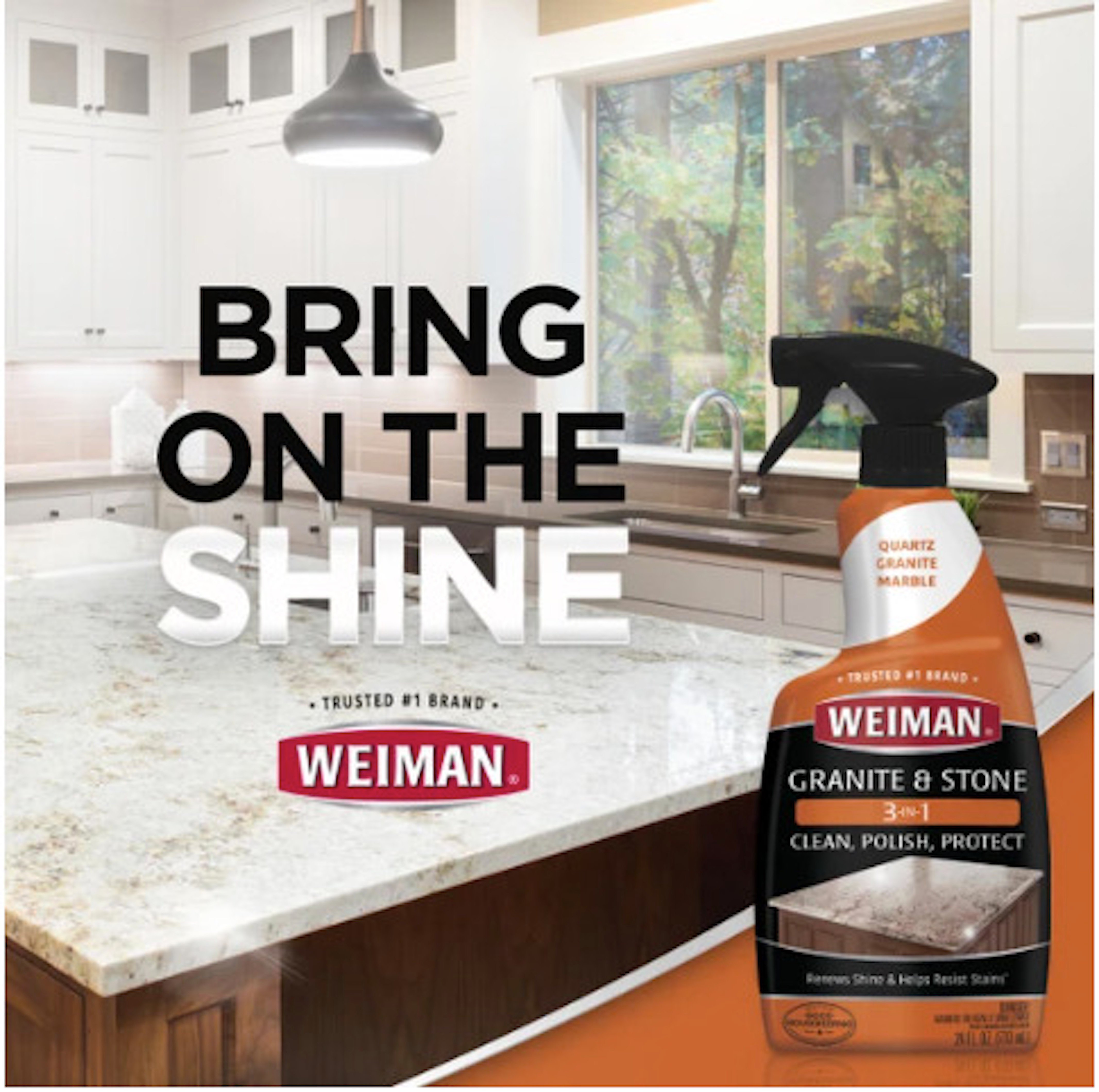 Weiman 24 Oz. Granite And Stone Disinfectant Countertop Cleaner And Polish Spray 3 Pack 109a Combo1 - View #7