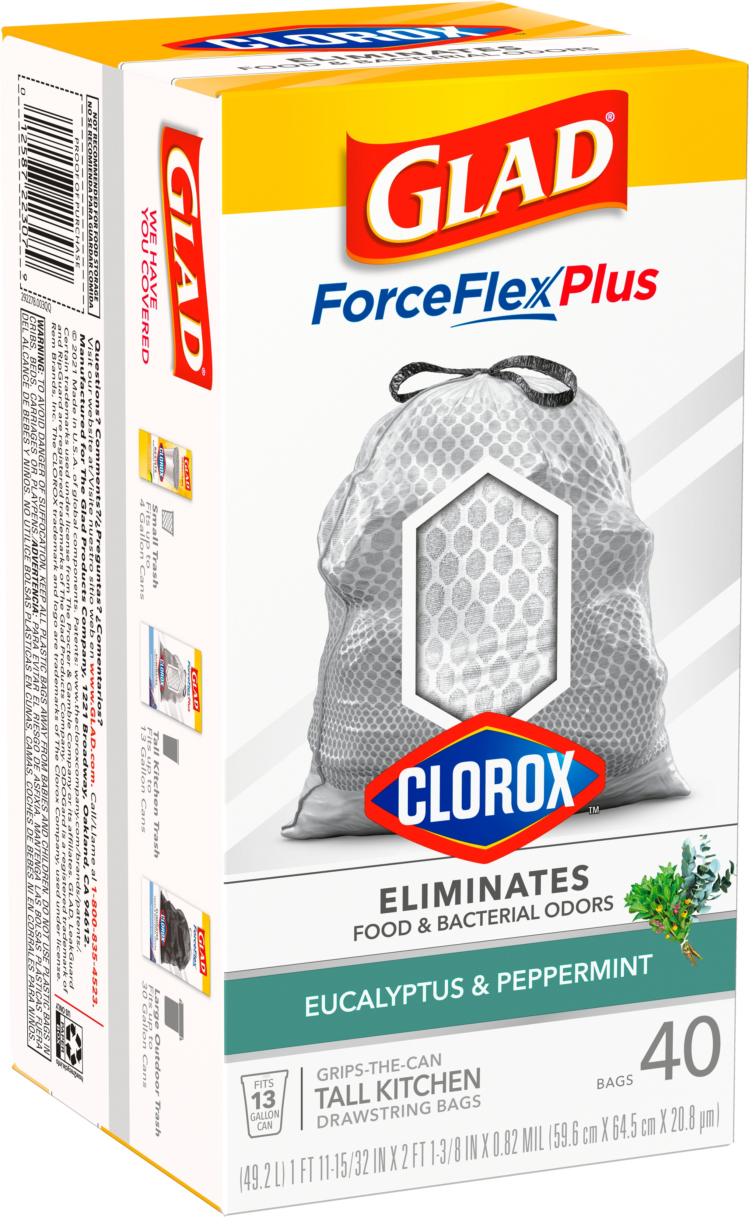 Glad ForceFlex Febreze Citrus & Zest Scent Drawstring Tall Kitchen 13 Gallon  Trash Bags - Shop Trash Bags at H-E-B