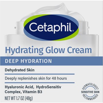 Cetaphil Sensitive Skin Deep Hydration Healthy Glow Daily Face Moisturizer, 1.7 oz