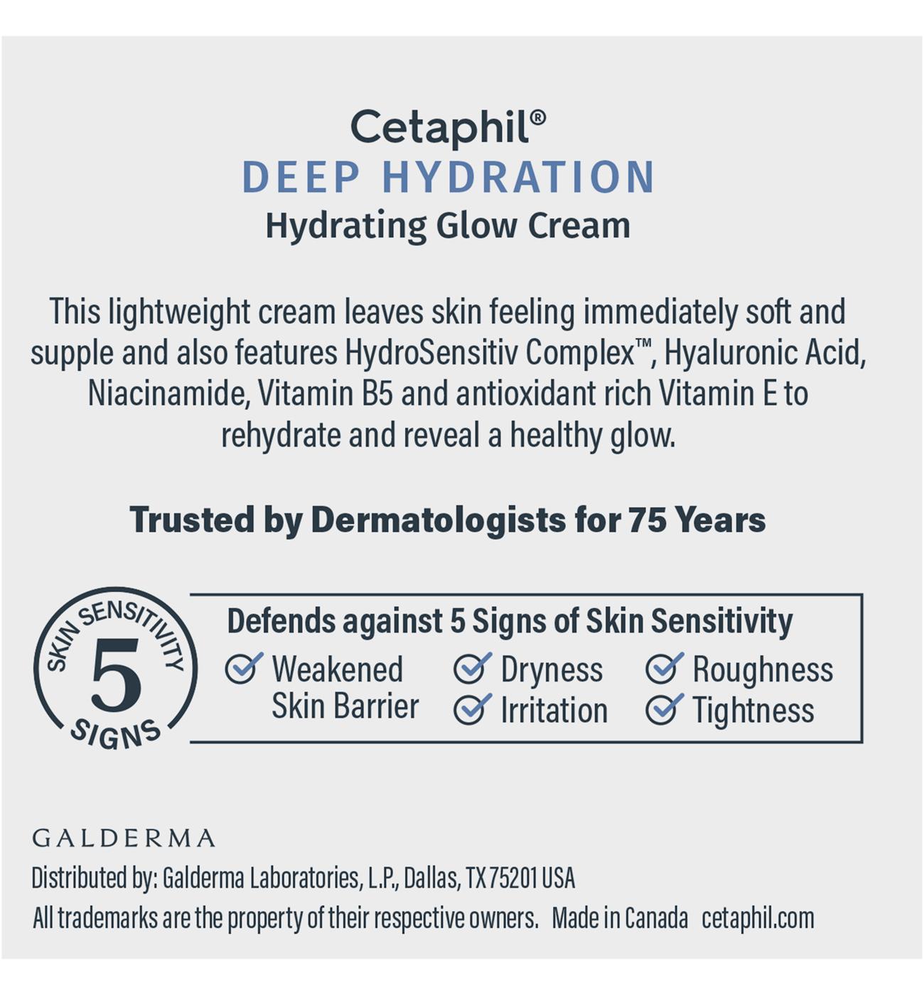 Cetaphil Sensitive Skin Deep Hydration Healthy Glow Daily Face Moisturizer; image 8 of 10