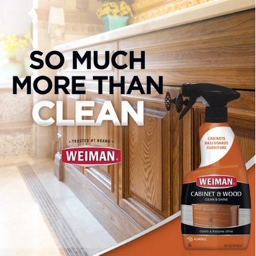 Weiman Almond Scent Cabinet & Wood Clean & Shine Spray, 16 oz