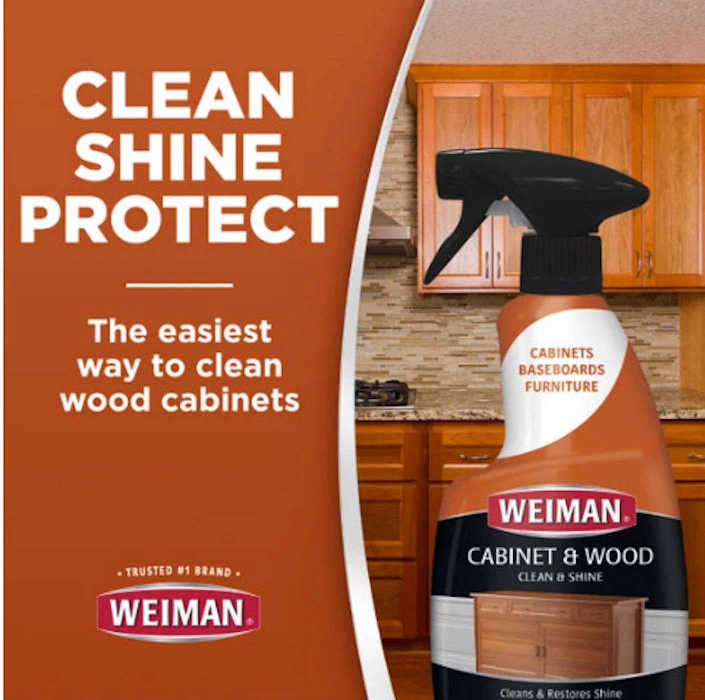Weiman Almond Scent Cabinet & Wood Clean & Shine Spray; image 4 of 5