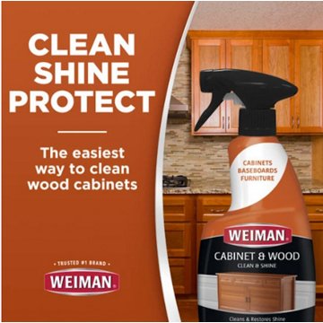 Weiman Almond Scent Cabinet & Wood Clean & Shine Spray, 16 oz