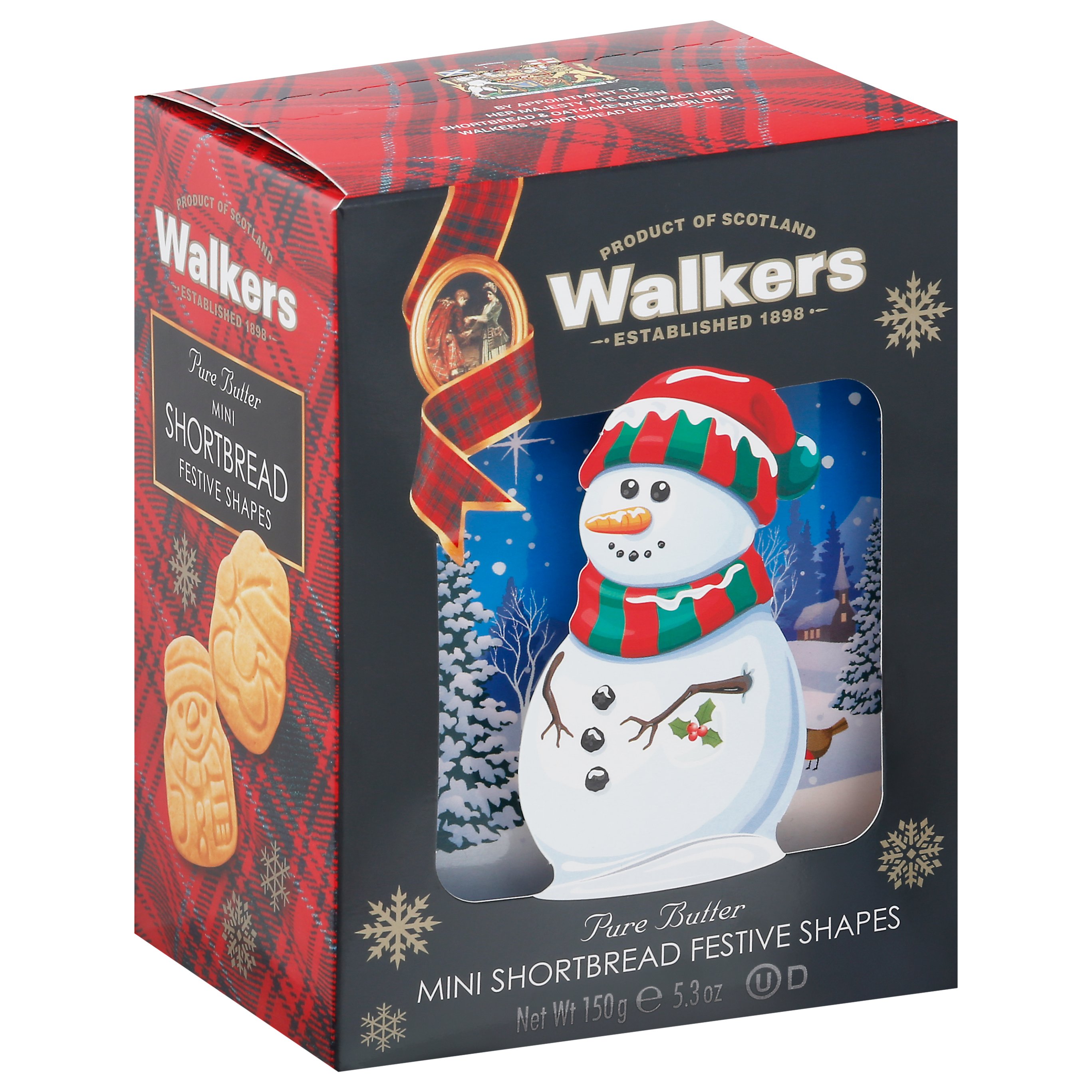 Walkers FestiveShaped Mini Shortbread Cookies Shop Cookies at HEB