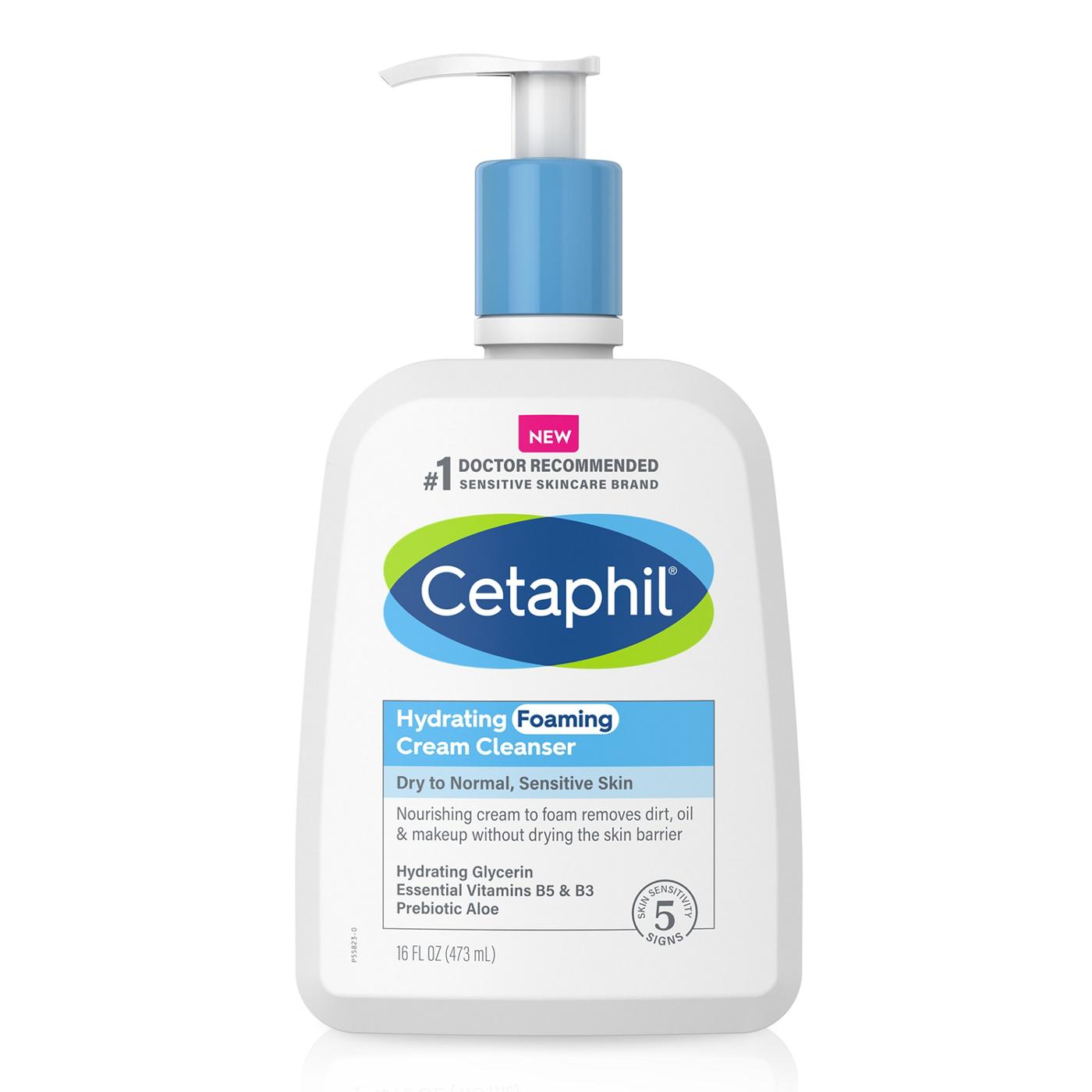 Cetaphil Hydrating Foaming Cream Cleanser; image 1 of 5