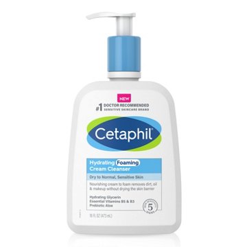 Cetaphil Hydrating Foaming Cream Cleanser, 16 oz