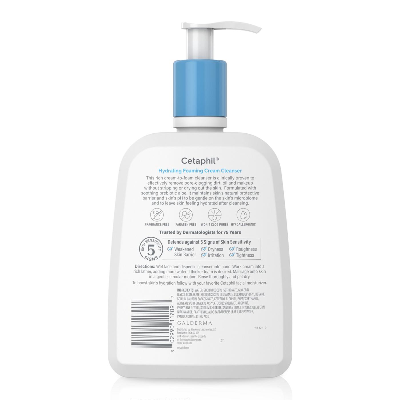 Cetaphil Hydrating Foaming Cream Cleanser; image 4 of 5