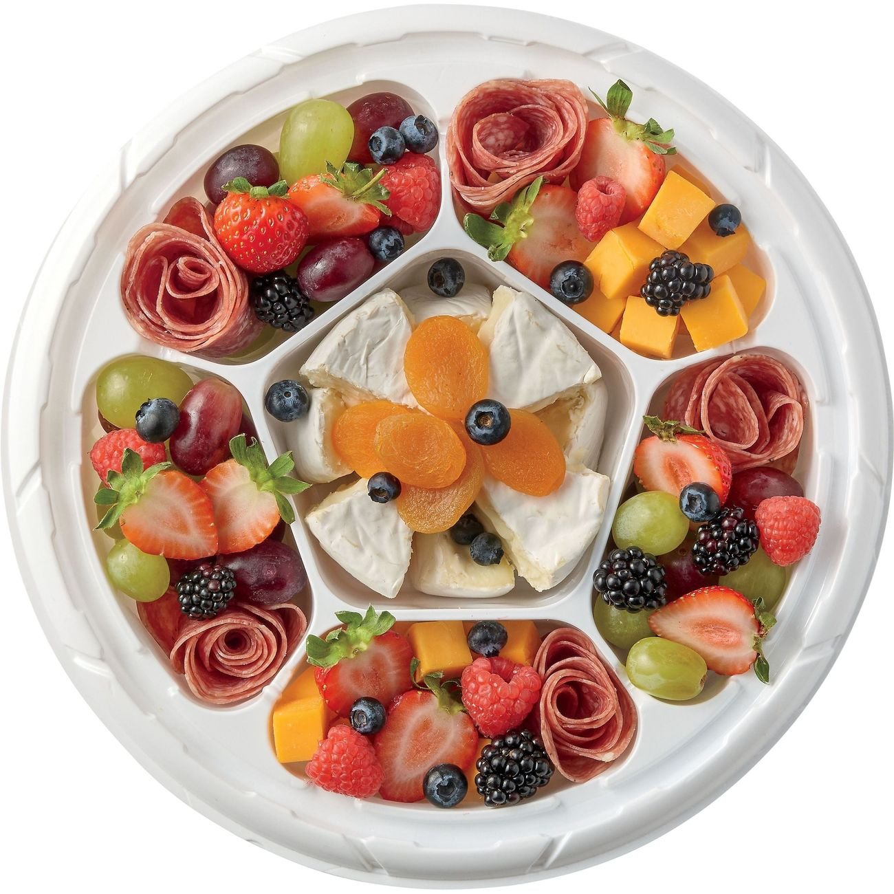 H-E-B Soccer Ball-Shaped Party Tray - Fruit, Meat & Cheese
