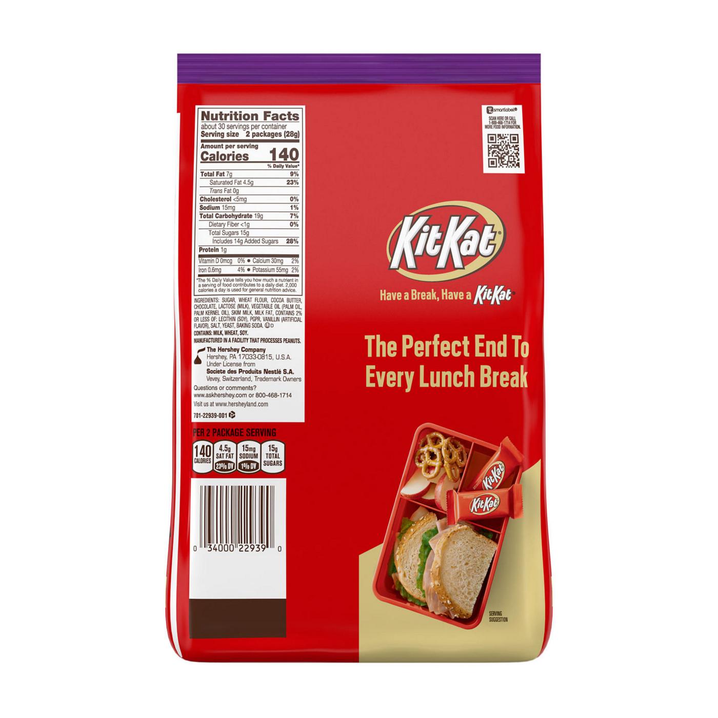 Kit Kat Milk Chocolate Snack Size Halloween Candy; image 8 of 8