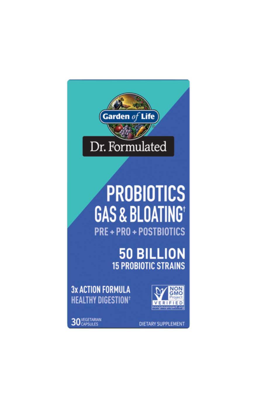 Garden of Life Dr. Formulated Probiotics Gas and Bloating 50 Billion ...