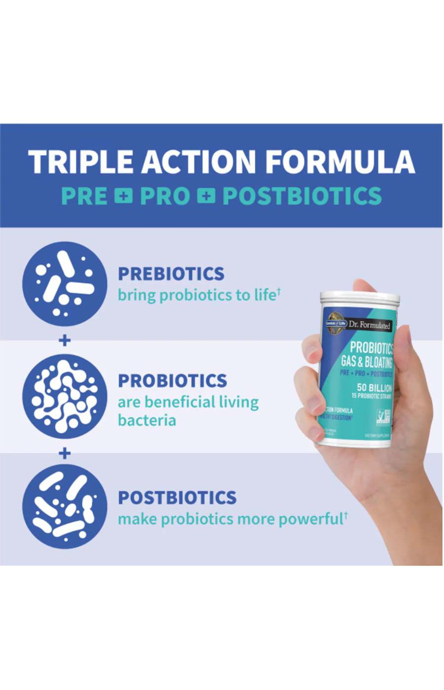 Garden of Life Dr. Formulated Probiotics Gas and Bloating 50 Billion