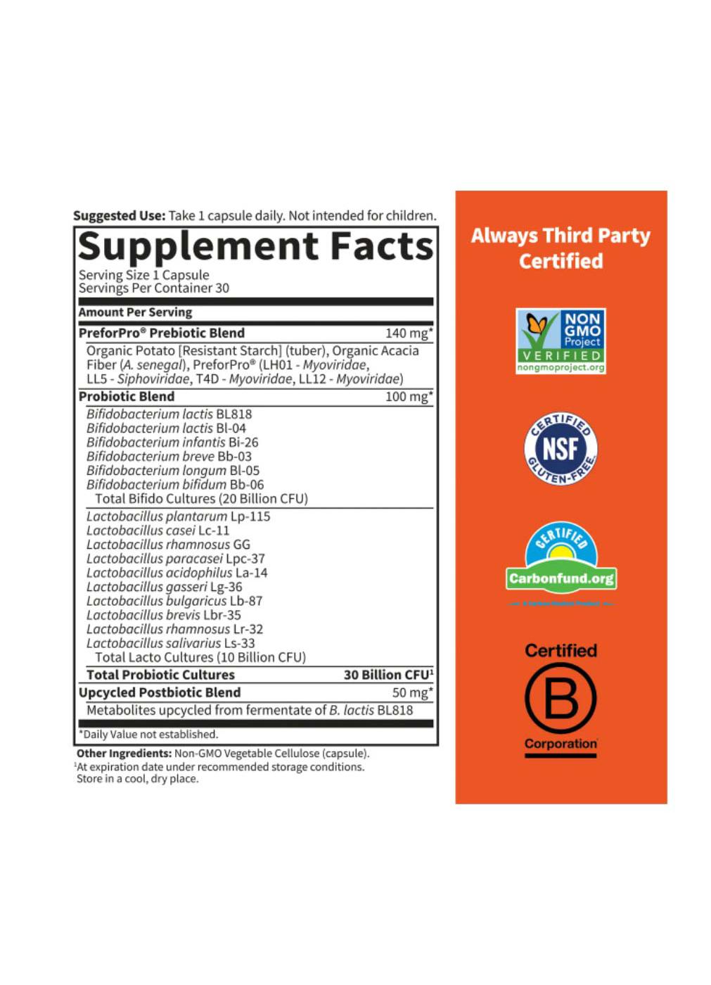 Garden of Life Dr. Formulated Probiotics 30 Billion Capsules Shop