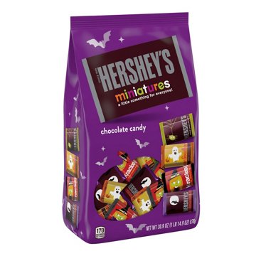 Hershey's Miniatures Assorted Chocolate Halloween Candy Bulk Variety Bag