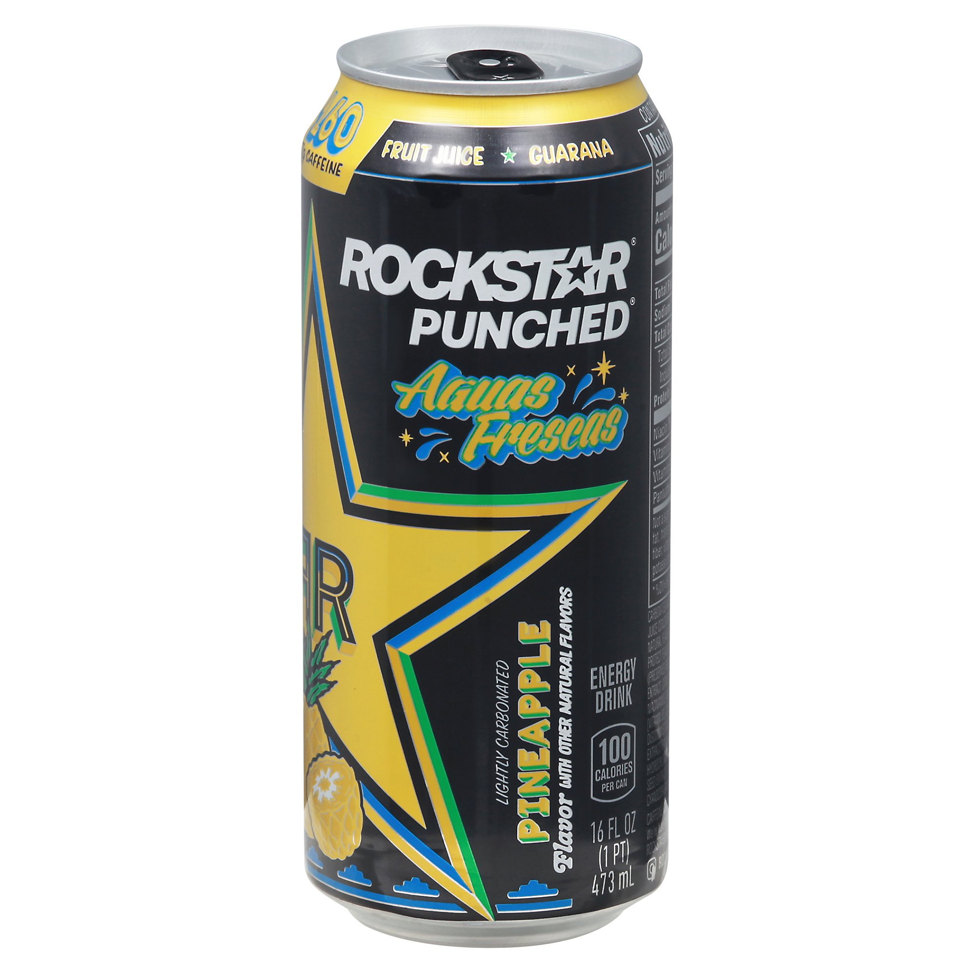 Rockstar Punched Aguas Frescas Pineapple Energy Drink Shop Sports