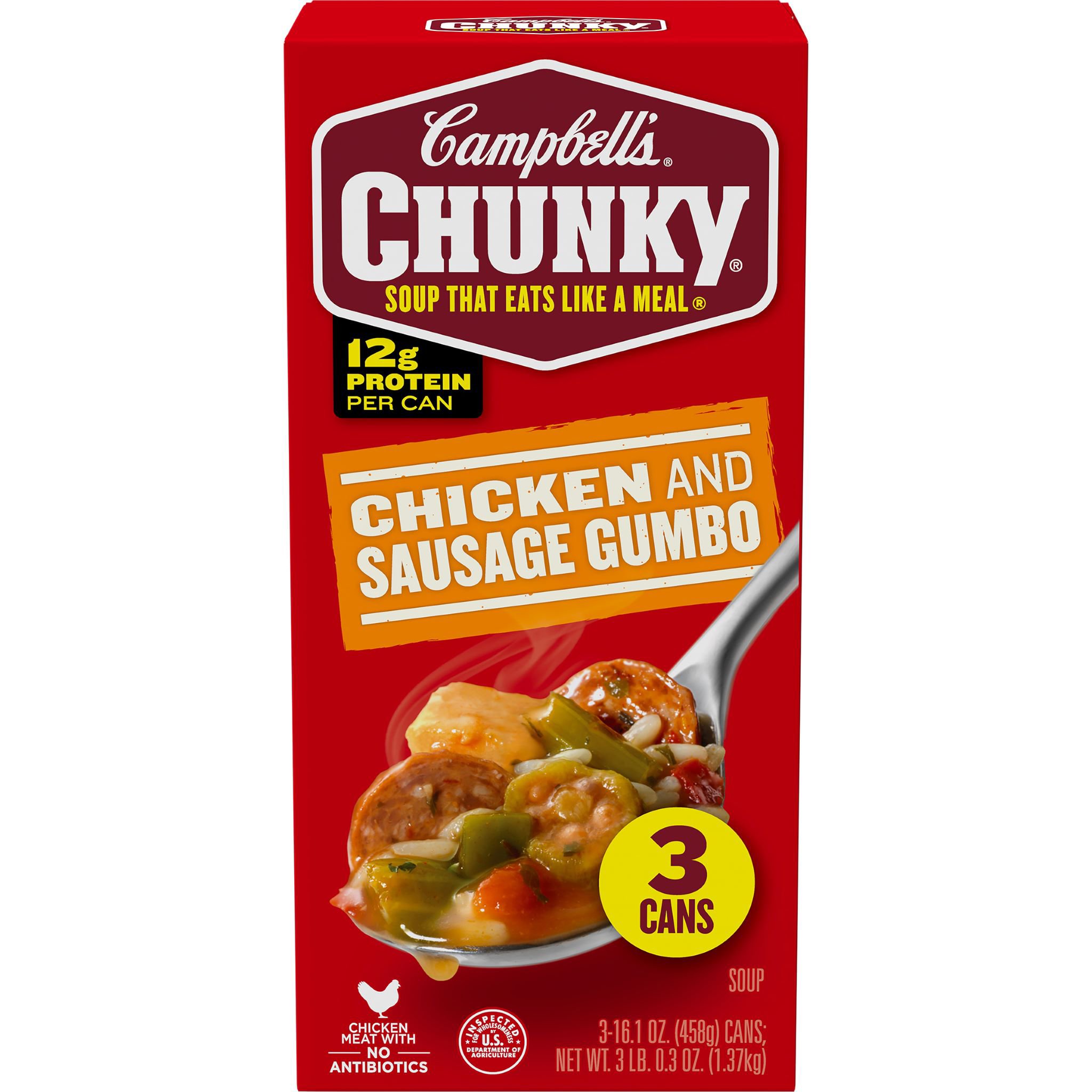 Campbell S Chunky Chicken And Sausage Gumbo Shop Soups And Chili At H E B