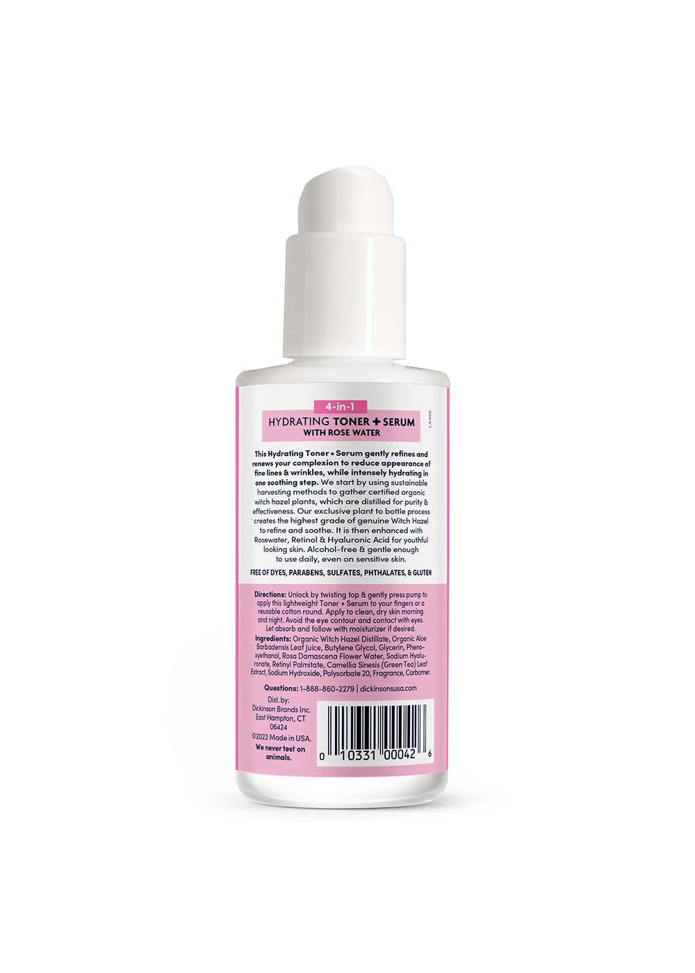 Dickinson's Hydrating Toner + Serum with Rose Water; image 2 of 2