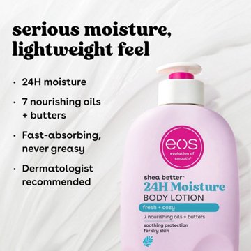 eos Shea Better 24H Moisture Body Lotion - Fresh & Cozy, 16 oz