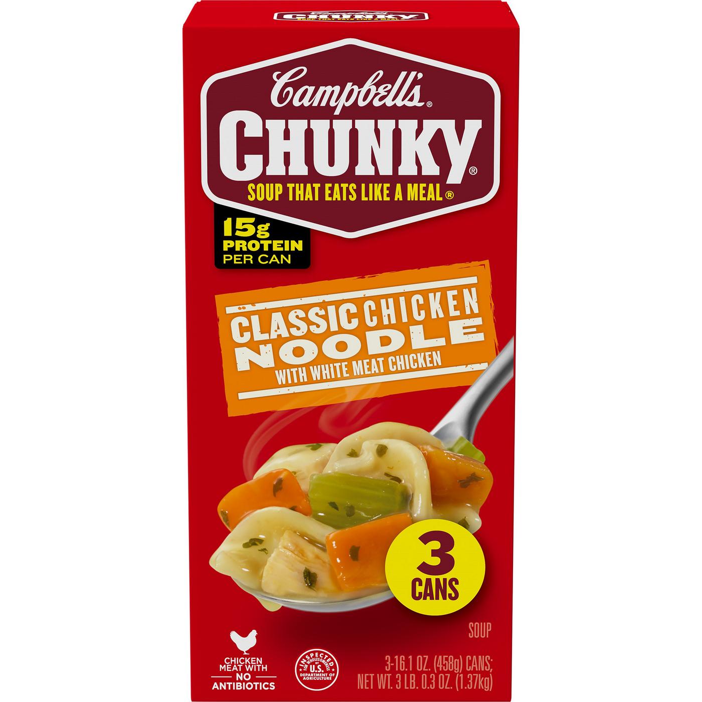 Campbell's Chunky Classic Chicken Noodle Soup; image 1 of 3