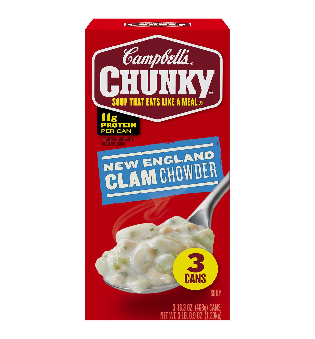 Campbell's Chunky Chunky New England Clam Chowder; image 1 of 3