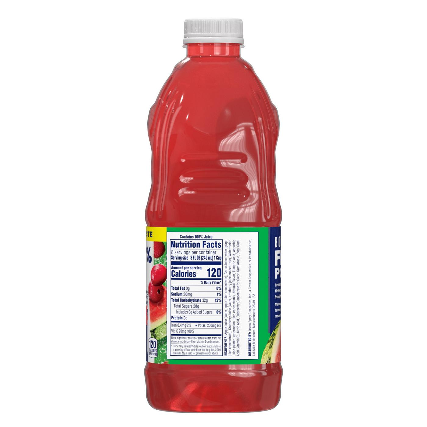 Ocean Spray No Sugar Added 100% Juice Cranberry Watermelon Juice Drink; image 3 of 6