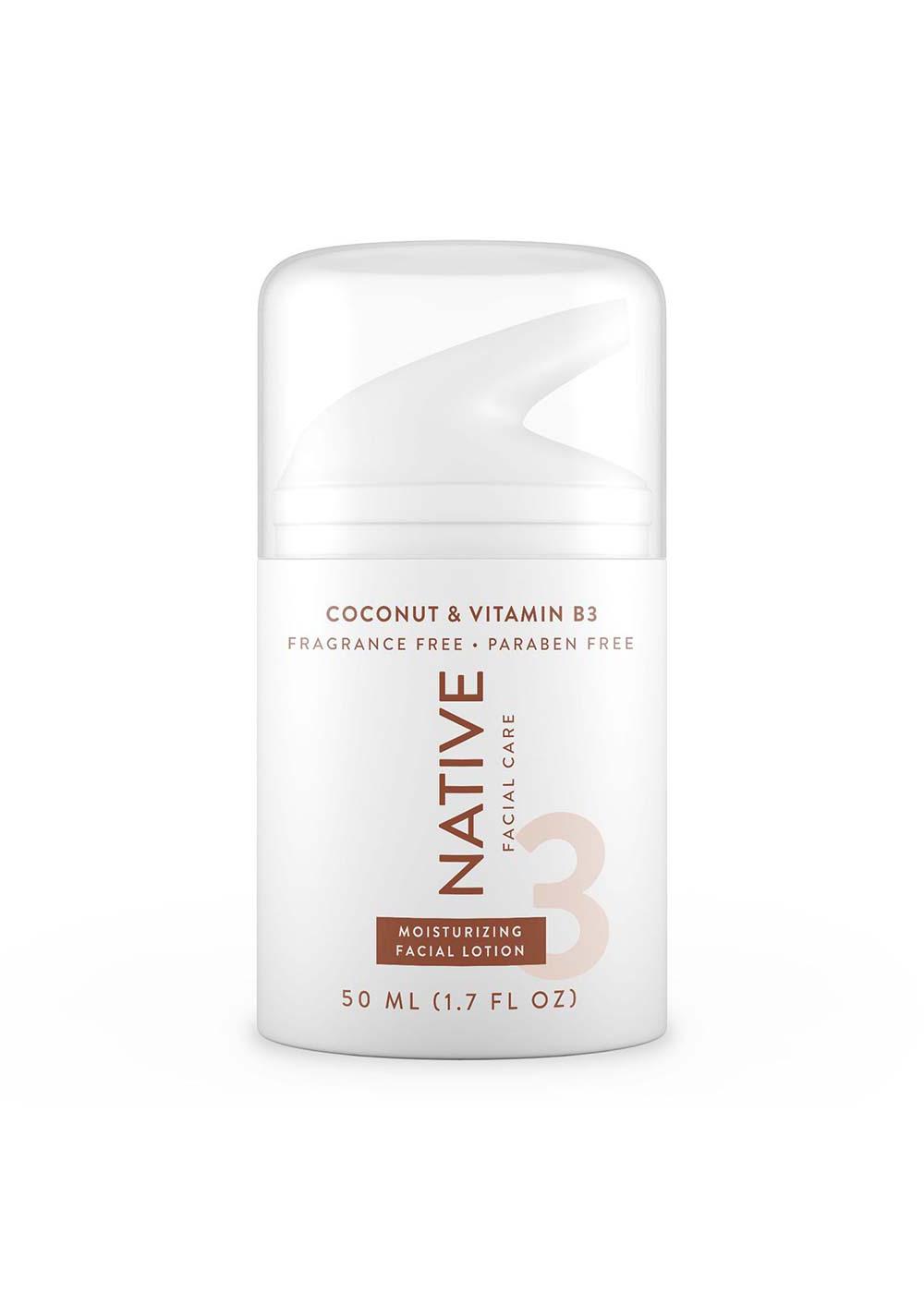 Native Moisturizing Facial Lotion - Coconut & Vitamin B3; image 1 of 2