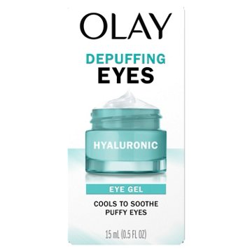 Olay DEPUFFING EYES HYALURONIC EYE CREAM, Fragrance-Free, 0.5 oz